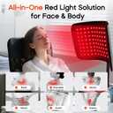 Red Light Therapy for Body and Face, Red Light Therapy Mat, 3 in 1 Mat/Belt/Stand Removable 660NM & 850NM Infrared Red Light Therapy Panel Device, Light Therapy for Face, Waist, Back, Knees and Legs