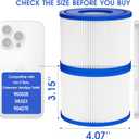 Hot Tub Spa Filter Cartridge Type VI Replacement-with Life-Extend Pre-Filter For Bestway, Coleman Saluspa 90352E 58323E, Intex & More Inflatable Hot Tub Filters (6 filters, 3 Pre-filter Sleeve)