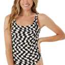 Roxy Women's Reversible One Piece SwimsuitTummy Control Bathing Suit, Removable Cups, Quick-Dry Fabric (Medium, Multi)