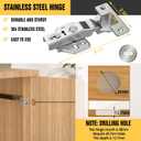 Pocket Door Slide, Pocket Cabinet Door Hardware, 12 inch 2PCS Pivot Door Slide Hardware Kit for Inset Door, Cabinet Door