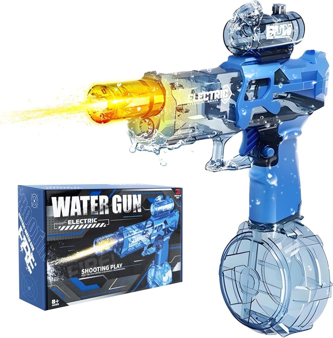 Electric Water Guns for Adults Kids, High Power Automatic Squirt Gun, Long Range Ultimate Battle Blaster Water Gun for Summer, Outdoor Beach Swimming Pool Aqua Shooter Hydro Blaster(Blue)