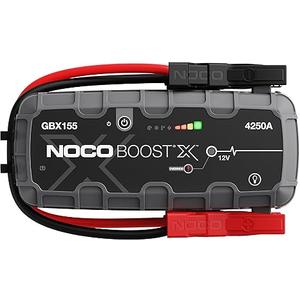 NOCO Boost X GBX155: 4250A UltraSafe Jump Starter – 12V Lithium Battery Booster Pack, Portable Jump Box, Power Bank & Jumper Cables - for 10.0L Gas and 8.0L Diesel Engines