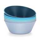 50 Oz Large Cereal Bowls, Unbreakable Wheat Fiber Salad Bowl Sturdy and Stackable Salad Serving Bowls Set, BPA-Free Microwave/Dishwasher Safe, Lightweight for Oatmeal, Snacks, Oatmeal, Snacks (Blue)