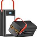 Portable Power Bank Station 99Wh Outdoor Generator LCD Display Backup Phone Battery Pack Portable PD Fast Charger for Laptop Cellphone Travel Camping Home Use with Full Flashlight