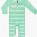 weVSwe Baby Toddler UPF 50+ Sun Protection Rash Guard Long Sleeve Swimsuit with Crotch Zipper, Size 6-12M