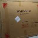 Tanmicoshomy 30 x 40 Inch Rectangle Wall Mirror, Natural Shell Framed Rectangular Mirror for Bathroom, Vanity, Bedroom, Living Room, Entryway, Wall Mounted Horizontal or Vertical, White