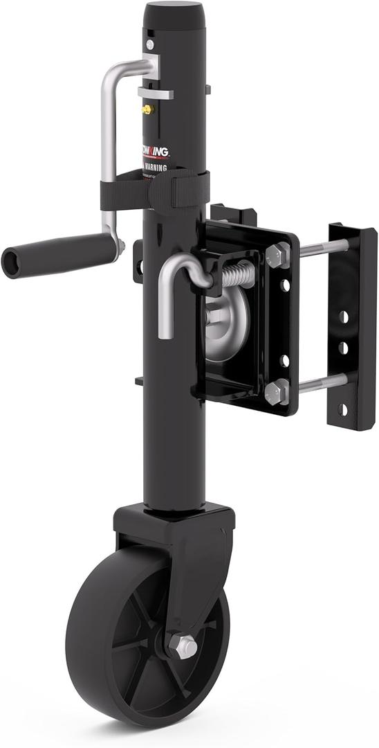 1200 lbs Trailer Jack with Wheel, 10" Lift, Bolt On Tongue Jack for RV, Boat, Trailer and More
