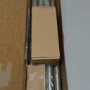 KAMANINA Curtain Rod 32 to 58 Inches (2.6-4.8ft), 1 Inch Adjustable Curtain Rods for Windows, Antique Silver Single Drapery Rods with Square Finials