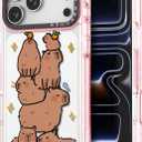 Bouvardia for iPhone 17 Pro Case, Cute Girly Design for Women, Shockproof & Aesthetic, Capybaras
