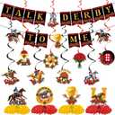 14 Pcs Derby Decorations, Horse Racing Party Pack with Banners Hanging Swirls & Honeycomb Centerpieces, Race Day Jockey Theme Party Supplies Decor