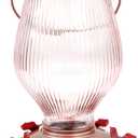 Perky-Pet 9104-2 Rose Gold Top-Fill Glass Hummingbird Feeder Rose Gold 24 oz Capacity