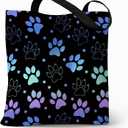Cute Aesthetic Canvas Tote Bag for Women, Book Totes Bag for Work School Girls, Reusable Totebag with Zipper Pocket