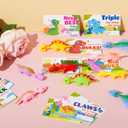 JOYIN 28 Pcs Valentine's Day Slingshot Dinosaur Toys with Cards, Strentchy Multi-Color Dinosaur Finger Toys for Valentines Day Boys Girls Kids Classroom Prize Treats Goodie Bag Stuffers Party Favors