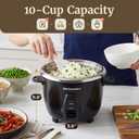 Elite Gourmet ERC2001BX 10-Cup Electric Rice Cooker with 304 Surgical Grade Stainless Steel Inner Pot, Makes Soups, Stews, Porridges, Grains and Cereals