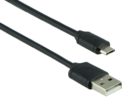 GE 34465 Charge Cable, USB, Micro USB, 6 ft Wire, Black Sheath
