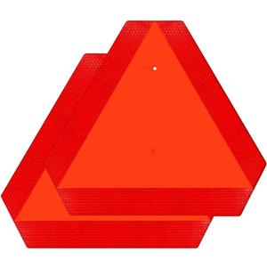 2026 Upgraded Glow in The Dark Slow Moving Vehicle Sign, Aluminum Slow Moving Vehicle Triangle Signs, Suitable for Vehicles, Golf carts, Tractors, And Other Outdoor Accessories (Red with Mounting Bracket)