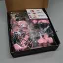 Valentine's Day Gift Pink Rose Bouquet Building Set for Adults Women - 12 Pack Botanical Collection Gift for Christmas Artificial Flowers Botanical Collection Centerpiece Retro Decor