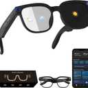 Smart Glasses with Camera, AI Translation Glasses Support 140+ Languages, 1080P Hands-Free Video Recording, IP65 Waterproof Bluetooth Glasses with Voice Assistant for Hiking Vlogging Business