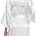 Women's Short Kimono Robe Soft  Robes for Wedding Party Bridal Robes Getting Ready,bride