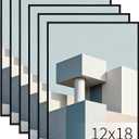 Lavezee 12x18 Poster Frame Black 6 Packs, Lightweight 12 x 18 Picture Frames for Wall Mounting, Display 12 by 18 Pictures, Posters & Art Prints Vertically or Horizontally