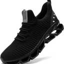 FRSHANIAH Men Athletic Shoes Breathable Running Shoes Non-Slip Fashion Sneakers (9.5, 1924 Black)