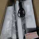 Set of 2 Industrial Touch Control Table Lamps with USB C+A Ports and AC Outlet - 3-Way Dimmable Black Bedside Lamps Nightstand Desk Lamps for Bedroom Living Room, Glass Shade & 2 LED Bulbs Included