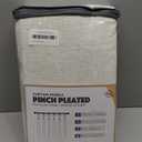 Pinch Pleated Curtains Blackout, Linen Blackout Curtains 96 inches Long for Bedroom, Thermal Insulated Pinch Pleated Drapes for Living Room, 40" W x 96" L (Pack of 2), Natural