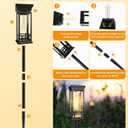 10 Pack Solar Pathway Lights Outdoor, Taller Bright Solar Path Lights Waterproof, Auto On/Off Solar Powered Garden Lights for Outside Landscape Path Yard Walkway Lawn Driveway Patio Lighting Decor
