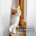 PONY DANCE White Sheer Curtains 108 inch Long - Non See Through Sheer Curtains for Living Room Bedroom - Privacy Window Semi-Sheer with Light Filtering, Wrinkle-Resistant Fabric, White, 52x108 Inch