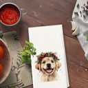 Golden Retriever Kitchen Towels - Christmas Dog Decor, Christmas Golden Retriever Dog Lovers Gifts, Cute Xmas Hand Towels Dish Towels for Kitchen Bathroom, 16x24 Inch