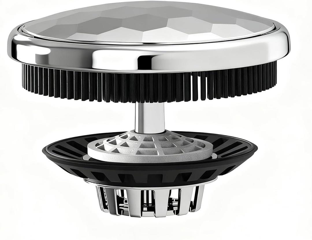 XAJOON Bath Tub Drain ProtectorDrain Hair Catcher, Drain Strainer,Fits 1-3/8 ~1-3/4 Drains (Not Fit for the Kitchen/Shower Drain.Patented Design,Chrome)