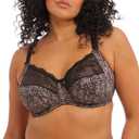 Elomi Women's Morgan Banded Comfort & Support. Three-Section Cup, Side Frame, Stretch Lace. Solid Color Dd+ Bras (34J, Ebony)