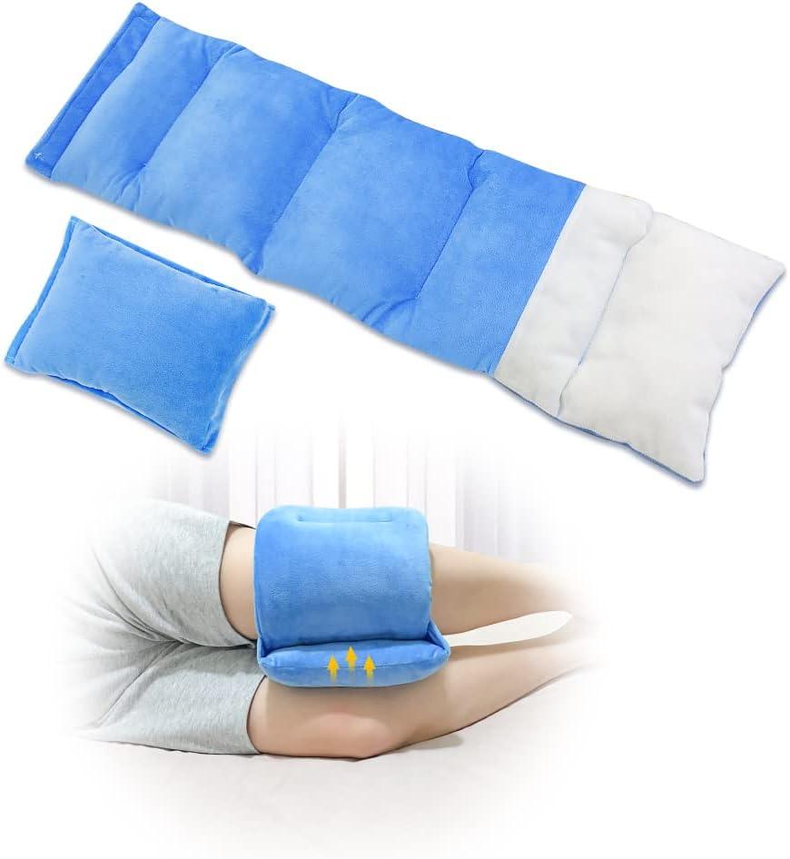 Knee Pillow for Side Sleepers Leg Pillows Side Sleeping Hip Pillow Knee Wedge Leg Support Pillow Between Legs for Sleeping Knee Support Surgery Pillow for Aligns Spine, Back, Sciatica Pain Relief (Blue)