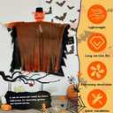 2 Pack Hanging Pumpkin Ghosting, Pumpkin Decorations with Head, for Tree Porch Garden Party Indoor Decor (17.72x19.71in)