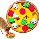 Brightkins Pizza Party! Treat Puzzle - Interactive Dog Toys, Dog Puzzle Toy and Slow Feeder, Enrichment Feeder for Dogs and Cats, Puppy Toys to Keep Them Busy, Cat Enrichment Puzzles ((Pack of 1))