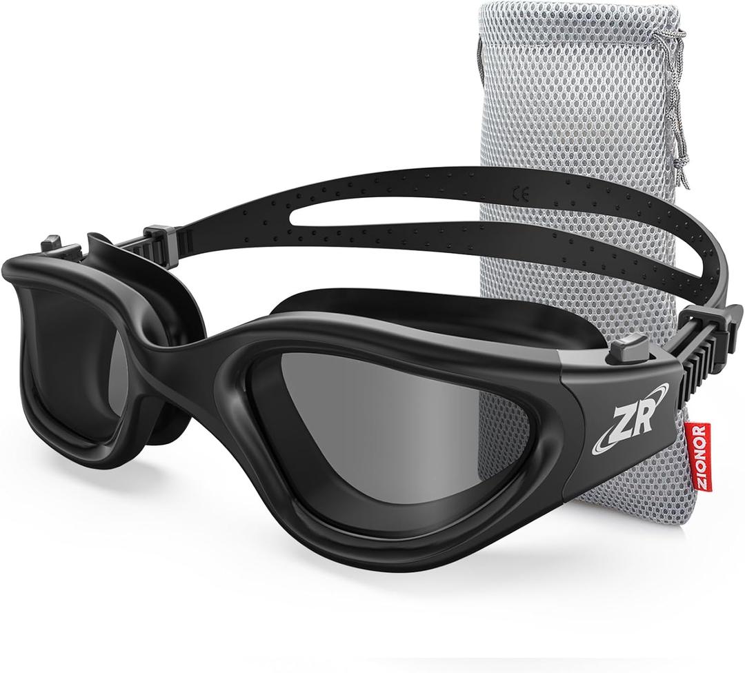 ZIONOR G1 Polarized Swimming Goggles for Unisex Adult Women Anti Fog 100% Anti UV Diving Goggles (A3 (Polarized + Smoke))