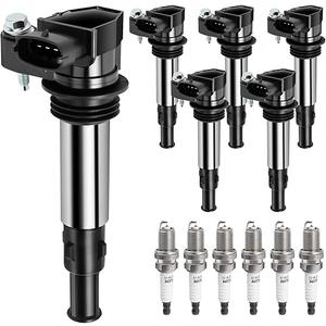 NPAUTO Ignition Coil Pack Spark Plug fit for 3.6 V6 2004 2005 2006 2007 2008 2009 Cadillac CTS STS, 04-06 Cadillac SRX, 05-08 Buick Allure LaCrosse Rendezvous, 2009 Chevy Traverse, GMC Acadia, UF375