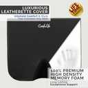 ComfiLife Car Seat Cushion–Premium Wedge 100% Polyurethane Foam Car Cushions for Driving–Auto Seat Cushion–Back & Sciatica Pain Relief for Long Drives–Comfort for Car Driver,Office, Truck Seat (Black)