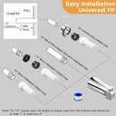 Dreyoo Tub Spout (Universal Fits 1/2" Copper Pipe, 1/2" IPS and 3/4" IPS), Bathroom Bathtub Faucet with Adapters and Hex Wrench (Chrome,Simple)
