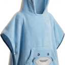 The Big Softy Hooded Towel Poncho for Kids  Shark Swim Towel Beach or Pool, Soft Quick Dry Wearable Cover Up  Boys, Girls, Toddler 3-10yr