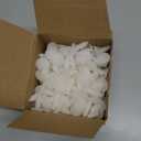 Taiyin 200 Pack 1" Vapor Barrier Christmas Tree Clips Plastic Bumper Clips Nylon Rivet Clip White Furniture Assembly Shelves Retainer for Crawlspace Barrier Poly Liners, Covers, Encapsulations (White)