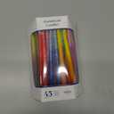 The Dreidel Company Dripless Deluxe Tapered Hanukkah Candles, Multicolored 3-Tone Pastel Decorations, 45 Menorah Candles for All 8 Nights of Chanukah 1-Hour Burn Time