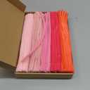 Cldamecy 500 Pcs Pink Series Pipe Cleaner Craft Set in 5 Assorted Colors,Fluffy Pipe Cleaners Chenille Stems for Christmas DIY Decorations,Art Projects