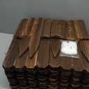 Bucherry 8 Pcs Rustic Wood Garden Edging Border 31.6 ft Total Antiseptic Wood Garden Landscape Edging Fence with Gloves for Decorative Yard Pathway Flower Bed Lawns Pathway Tree