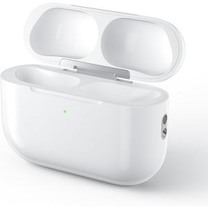 Jinstyles Wireless Charging Case Compatible with AirPods Pro: Replacement Charger Case with Bluetooth Pairing, Earbuds Not Included (White, AirPods Pro 3 Charging Case)