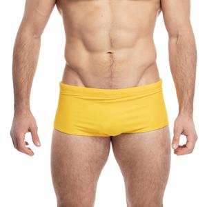 Taddlee Men's Swimwear Sexy Swim Briefs Bikini Board Surf Shorts Boxer Swimsuits (Yellow, XL)