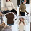 3 Pack Women's Plus Size Thermal Shirts Mock Turtleneck Fleece Long Sleeve Raglan Thumb Holes Layering Tops (XXXL)