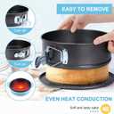 8.7 In Springform Pan, Round Leakproof Nonstick Removable Bottom Cheesecake Pan, Baking Silicone cake pans Protector with 50PCS Parchment Paper