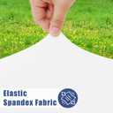 Moosfor Spandex 8 Foot Rectangle Table Cloth 2 Pack, Elastic Fitted Tablecloths for Picnic, Stretch Washable Patio Table Cover for Outdoor, Camping, Banquet and Parties (White, 36"x96")