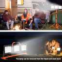 21000 Lumen Work Lights with Stand, 3 Adjustable Head LED Work Light, with Adjustable and Foldable Tripod Stand, Waterproof Lamp with Individual Switch with 6500 Kelvin Color Temperature